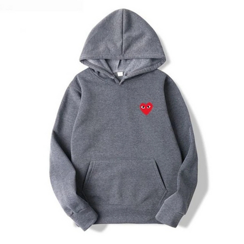 Hoodie met Geborduurd Hartdetail