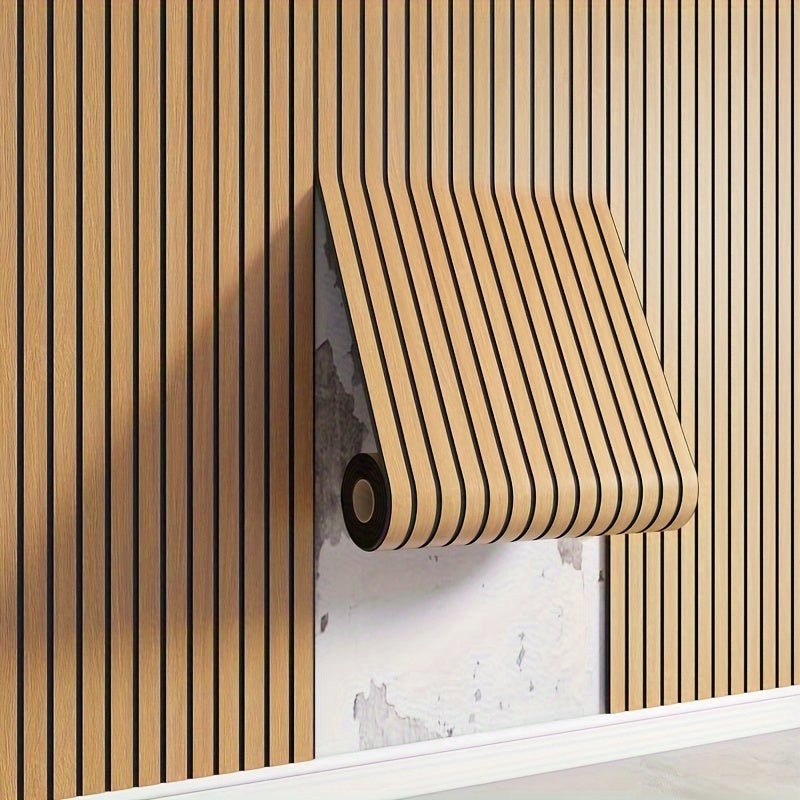 Zelfklevende 3D Wandpanelen PVC Houtlook
