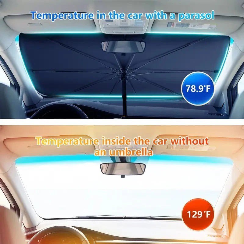 Dagelijks Inzetbaar Opvouwbaar Paraplu-Stijl Auto Zonnescherm