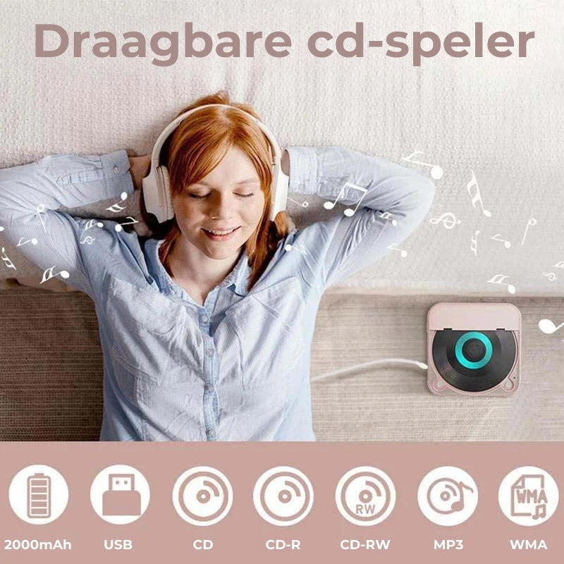 Compacte Draagbare Cd-Speler Met Bluetooth