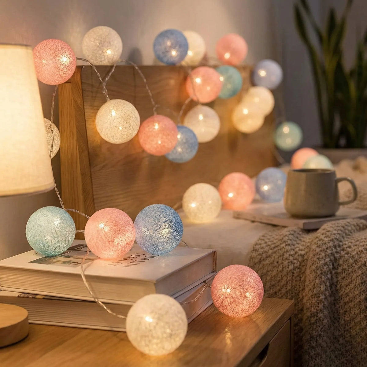 Decoratieve Lichtslinger Met Zachte Bolletjes