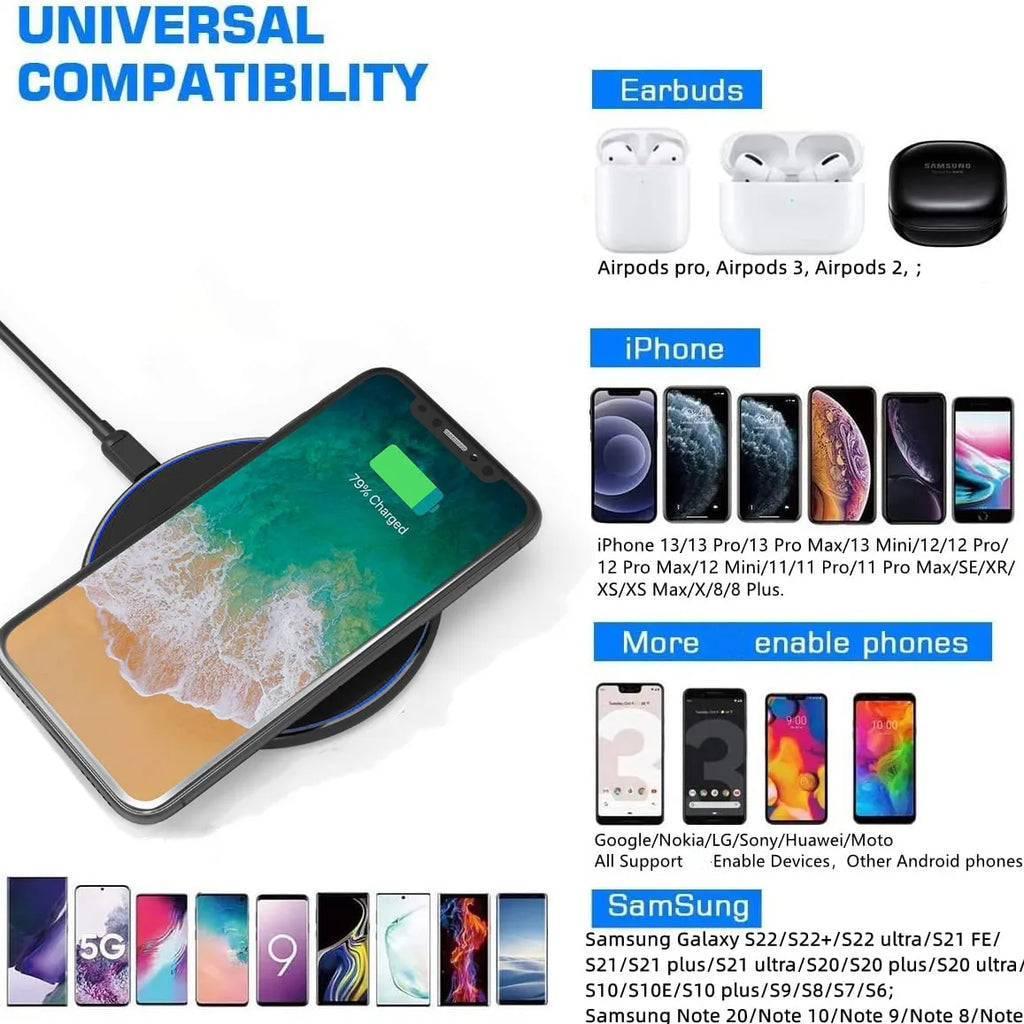 Snel Draadloos Oplaadpad Met USB-C Aansluiting