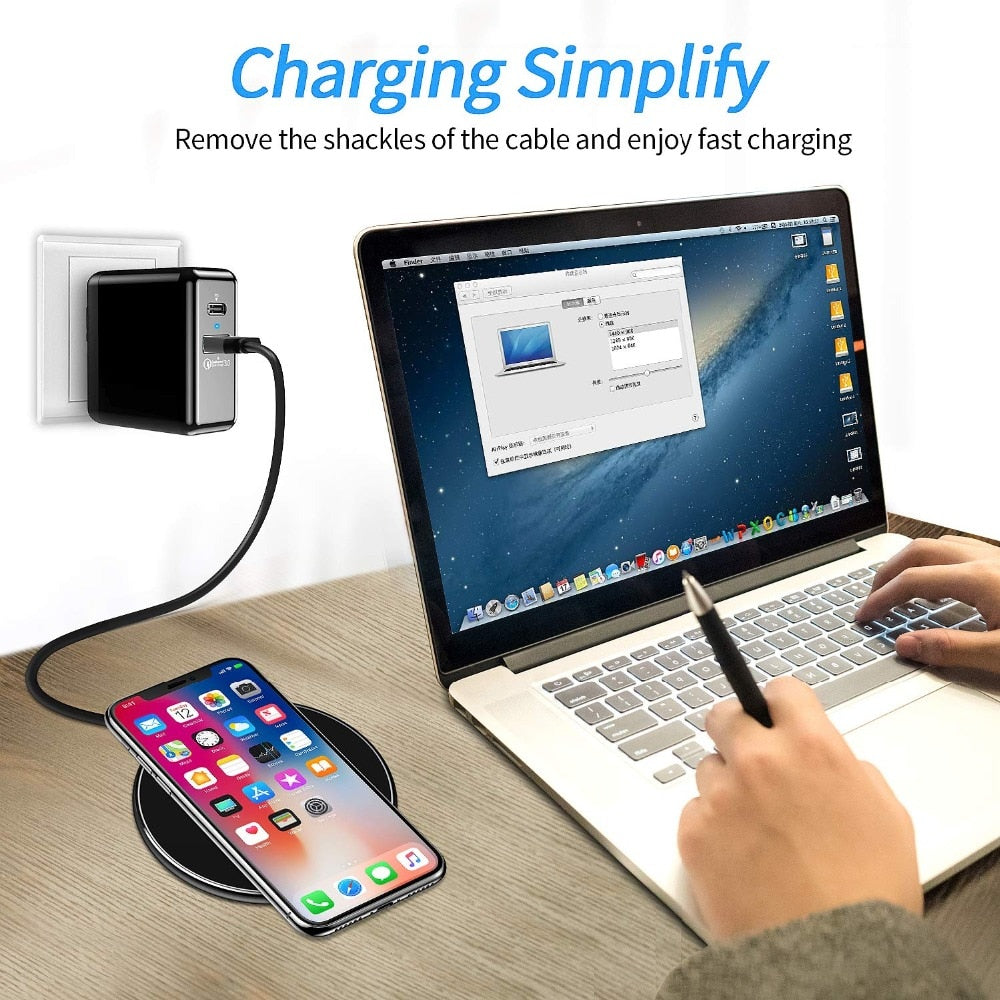 Snel Draadloos Oplaadpad Met USB-C Aansluiting