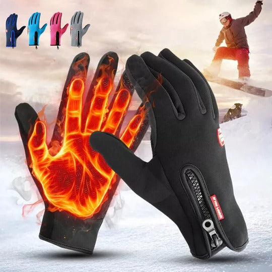 Verwarmde thermische handschoenen voor wintersport