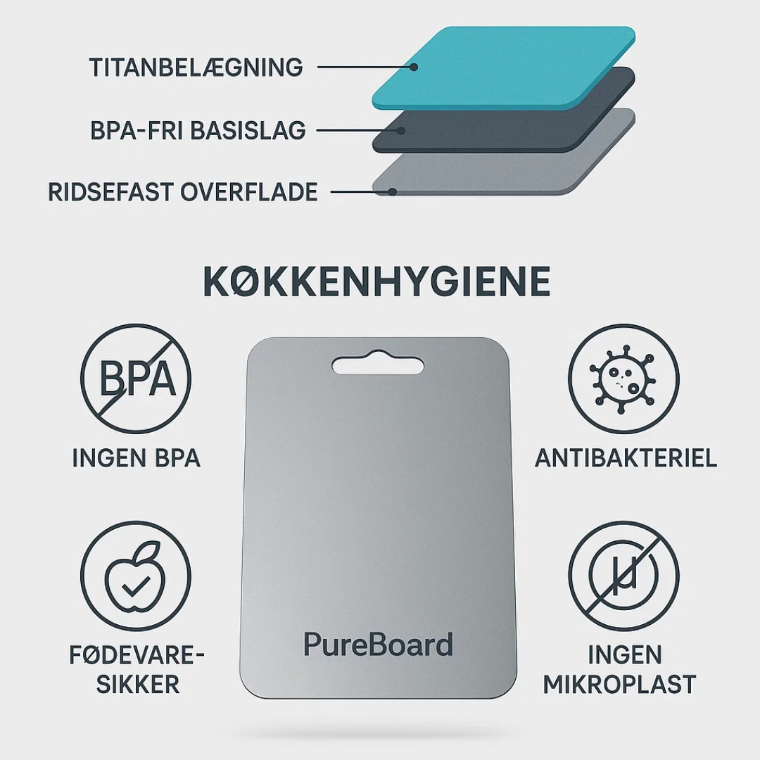 Titanium snijplank met antislipontwerp