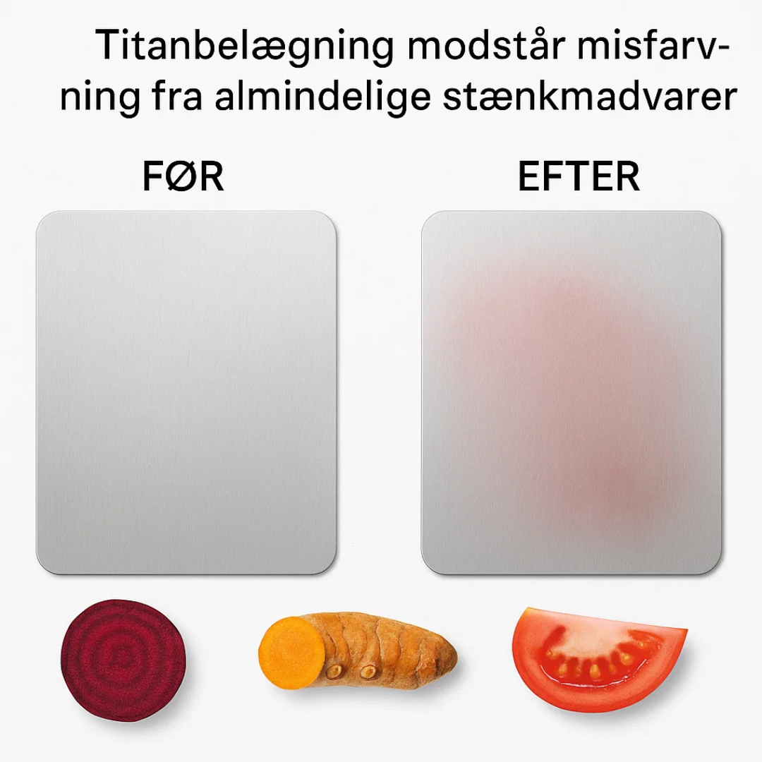 Titanium snijplank met antislipontwerp