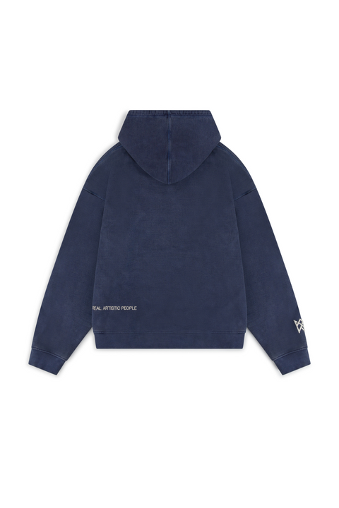 Donkerblauwe Hoodie met ‘Culture’ Print – Streetwear Stijl