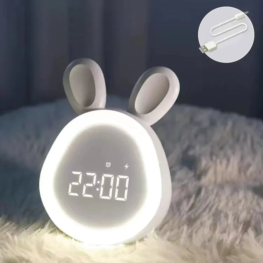 BunnyClock – Digitale Kinderwekker met Nachtlampje