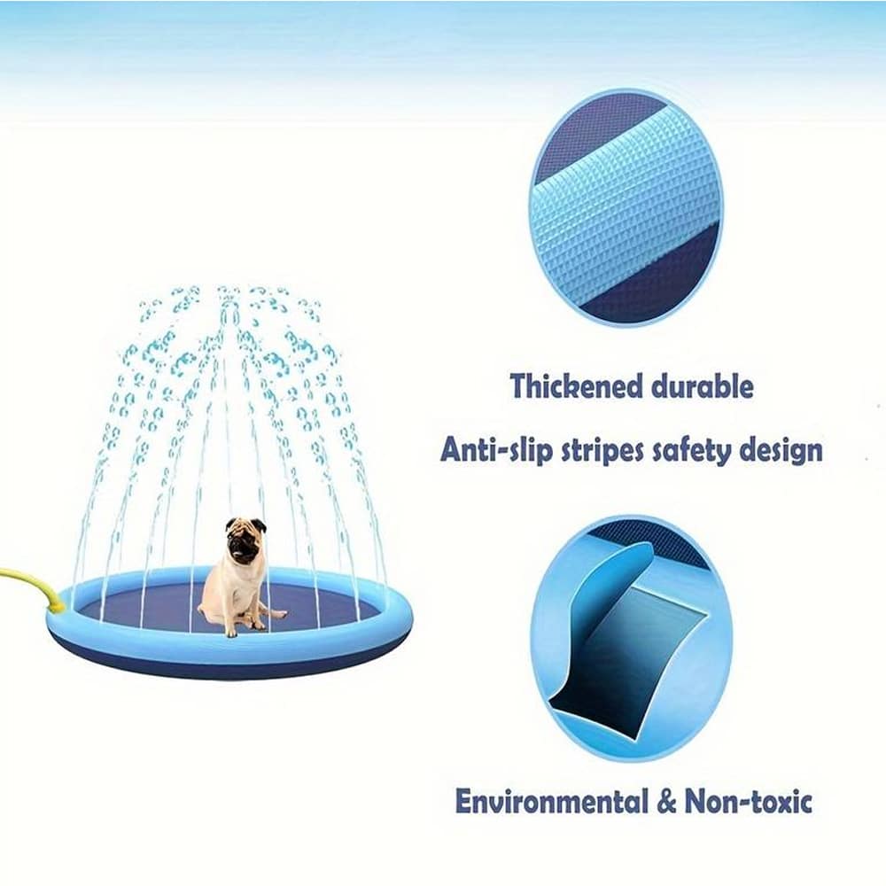 Hondensproeimat & Splash Pad - 100cm - Verfrissend Hondenzwembad