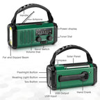 Draagbare noodradio met solar en handgenerator