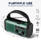 Draagbare noodradio met solar en handgenerator