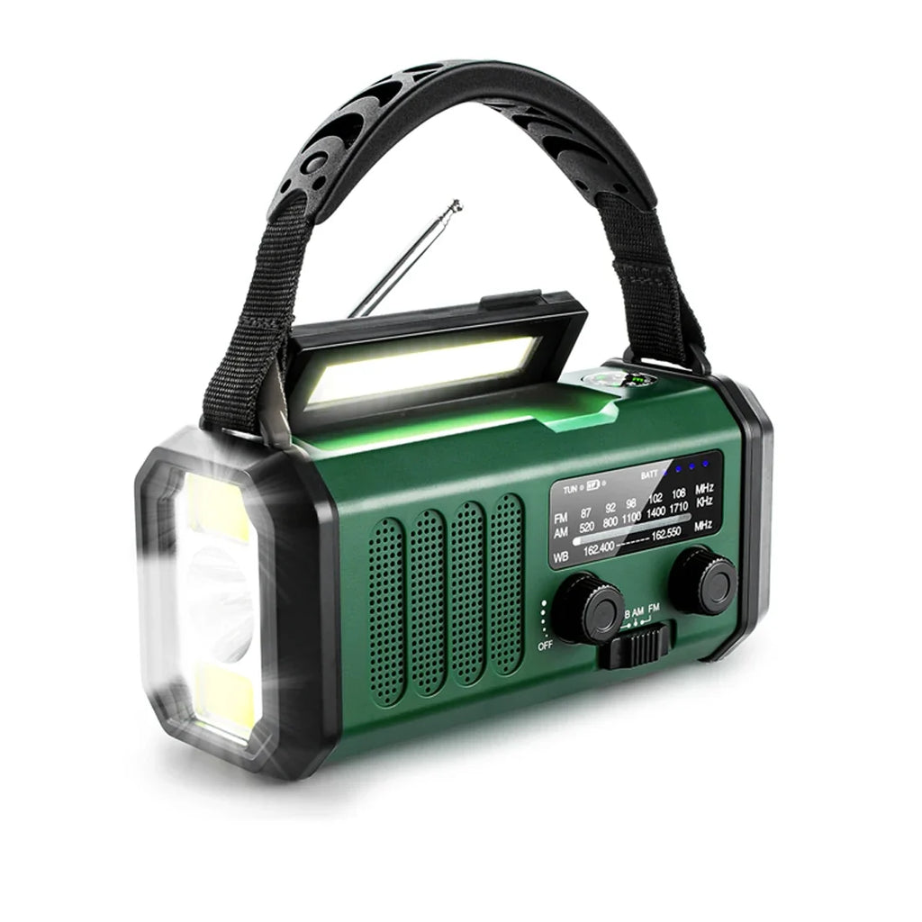Draagbare noodradio met solar en handgenerator