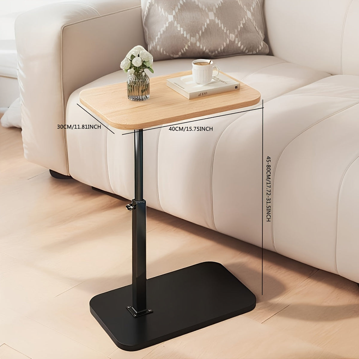 Verstelbare Zijkant Tafel – Perfect voor de Bank of Bed